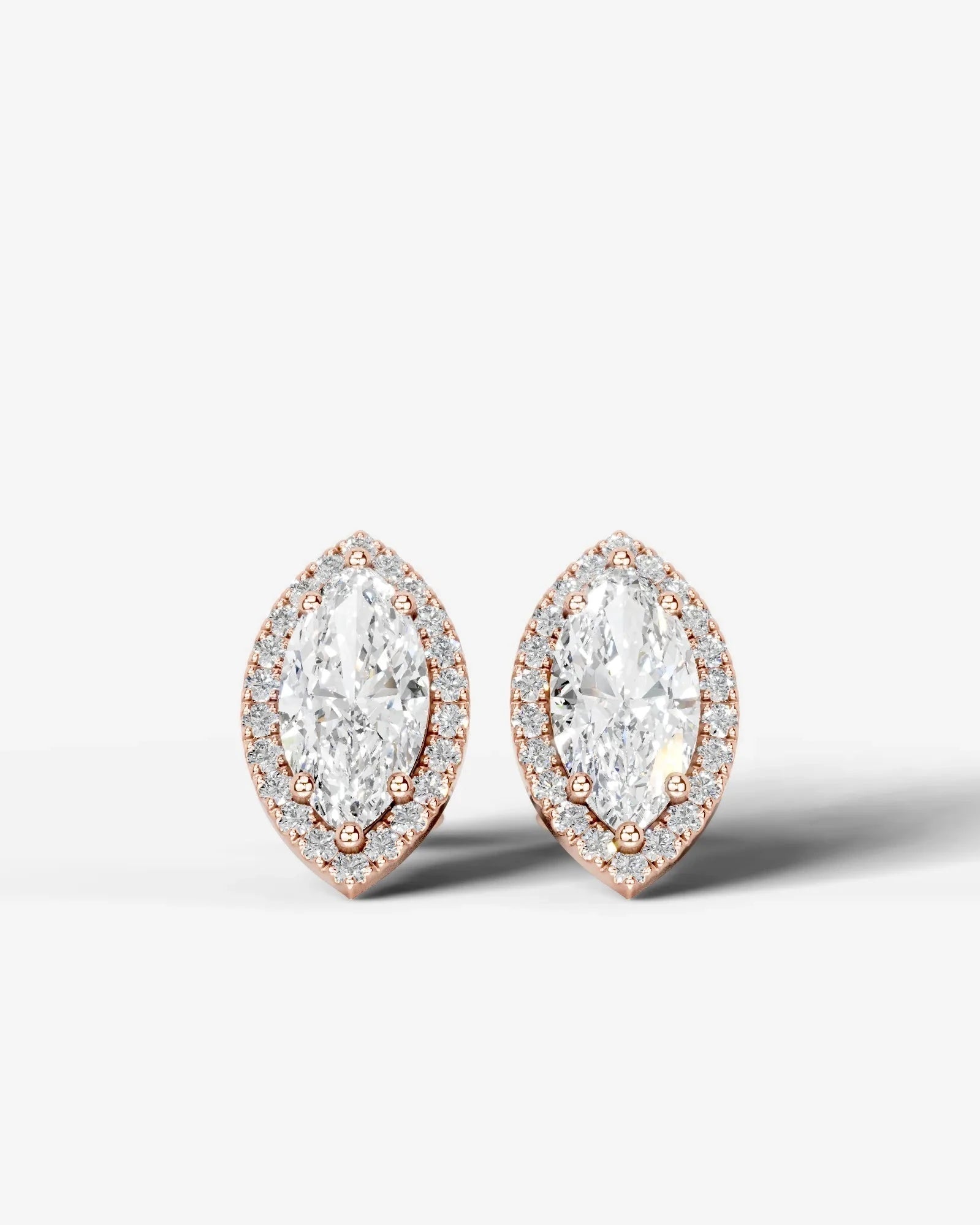 Ophelia Lab Grown Diamond Earrings Marquise - Platinum
