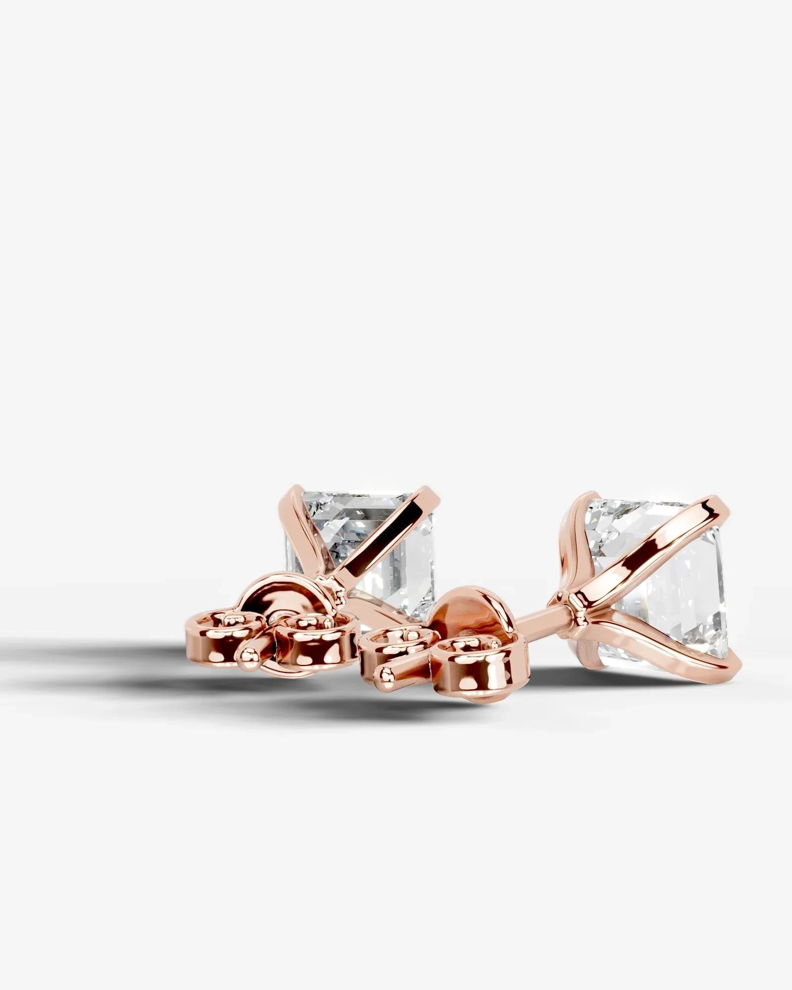 Jamie Lab Grown Diamond Earrings Asscher - Yellow Gold