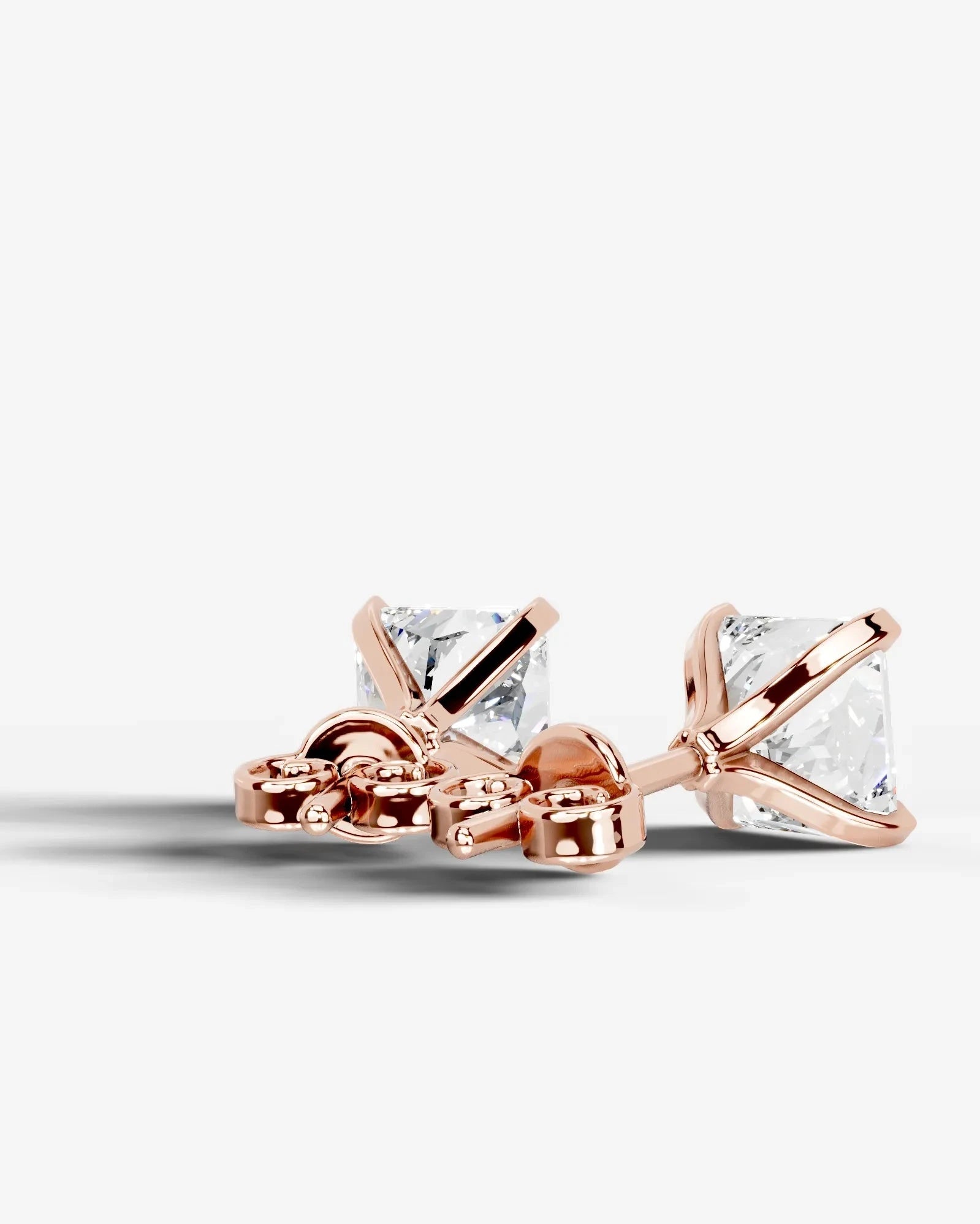 Jamie Lab Grown Diamond Earrings Square Radiant - Platinum
