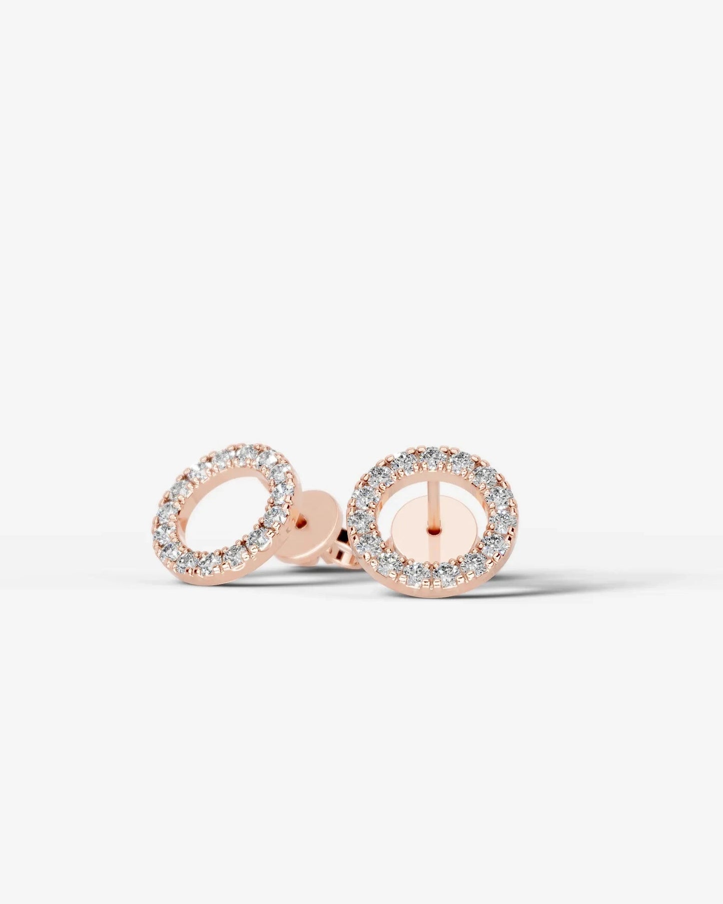 Linda Lab Grown Diamond Earrings Round - Platinum