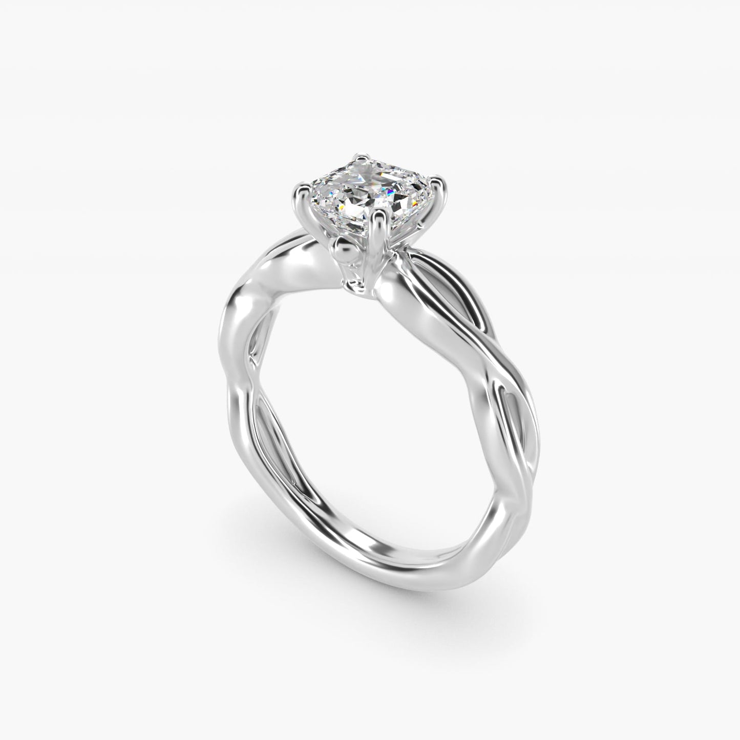Infinity Solitaire Engagement Ring In Platinum By James Allen - Asscher Center