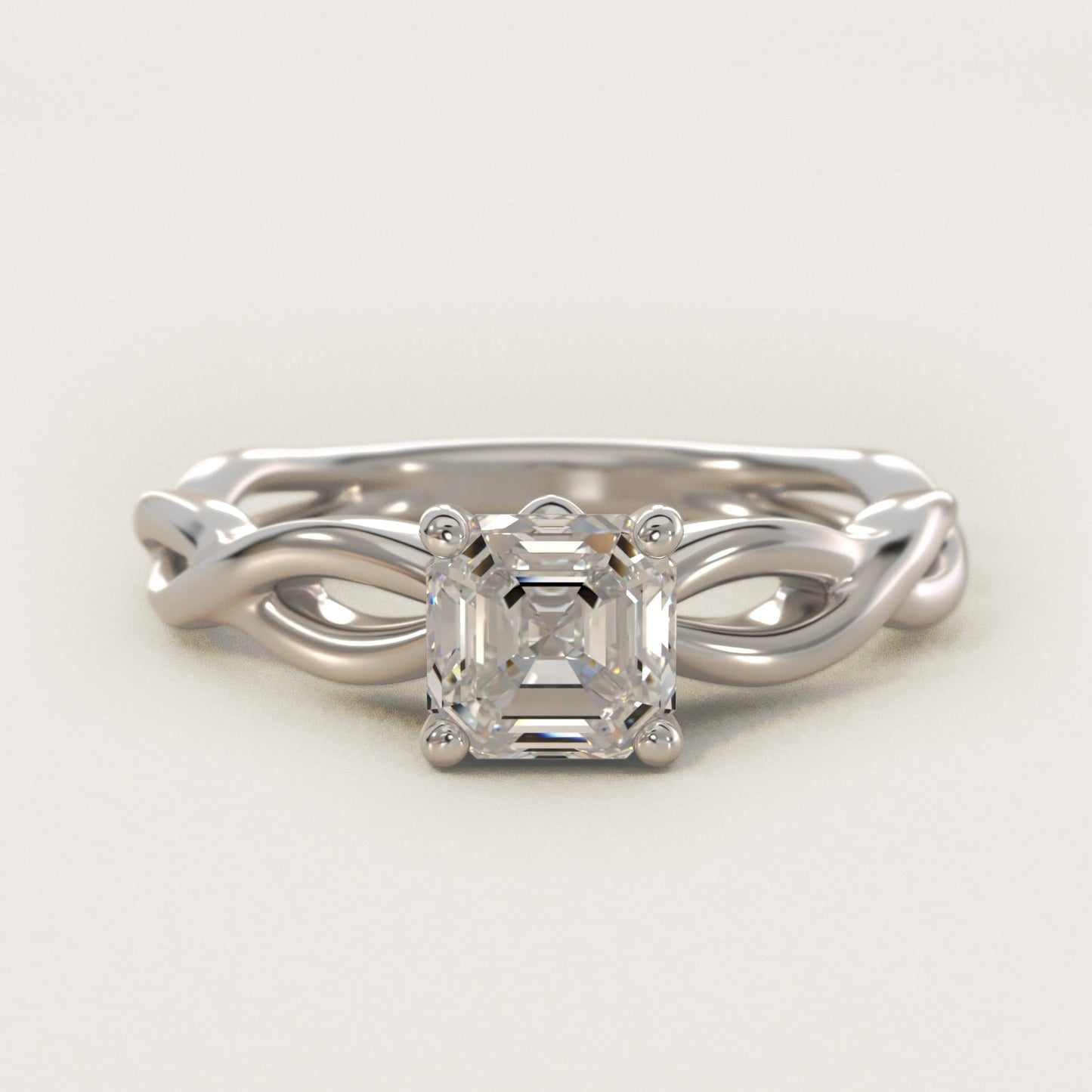 Infinity Solitaire Engagement Ring In Platinum By James Allen - Asscher Center