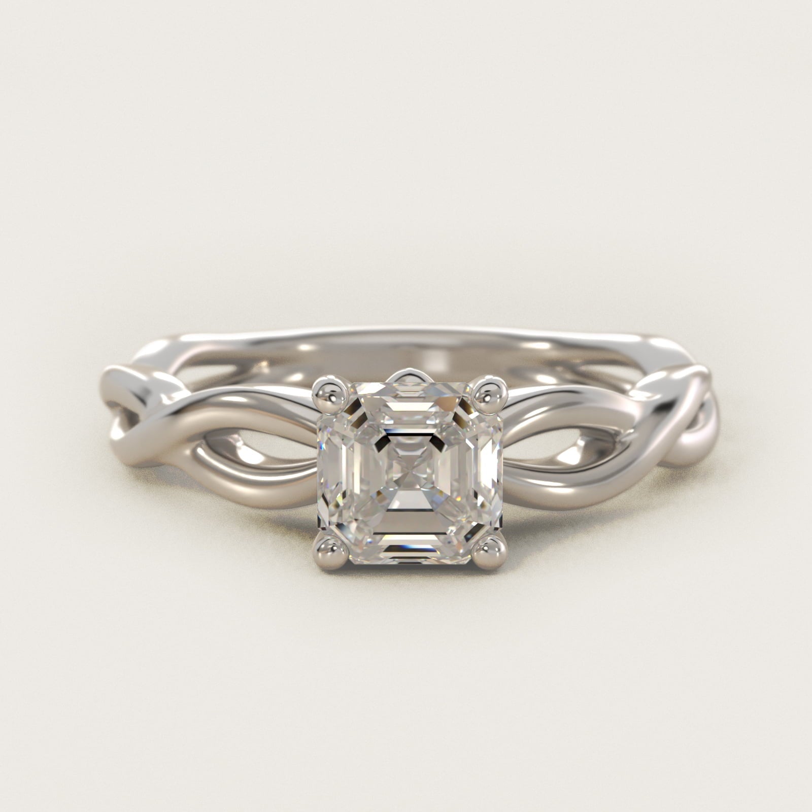 Infinity Solitaire Engagement Ring In Platinum By James Allen - Asscher Center