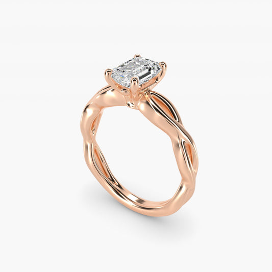 Infinity Solitaire Engagement Ring In 18k Rose Gold By James Allen - Emerald Center