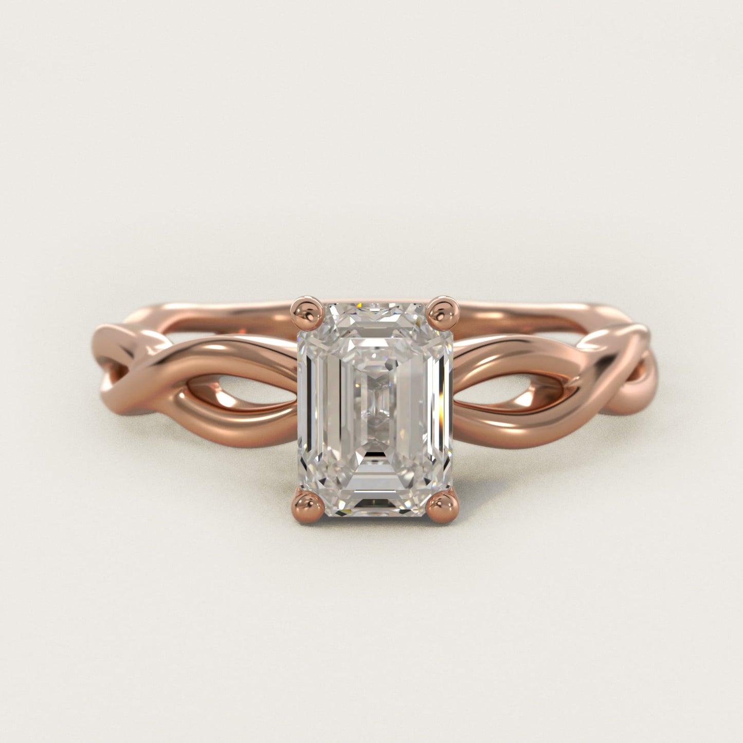 Infinity Solitaire Engagement Ring In 14K Rose Gold By James Allen - Emerald Center