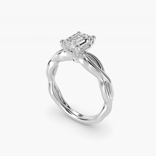 Infinity Solitaire Engagement Ring In 14K White Gold By James Allen - Emerald Center