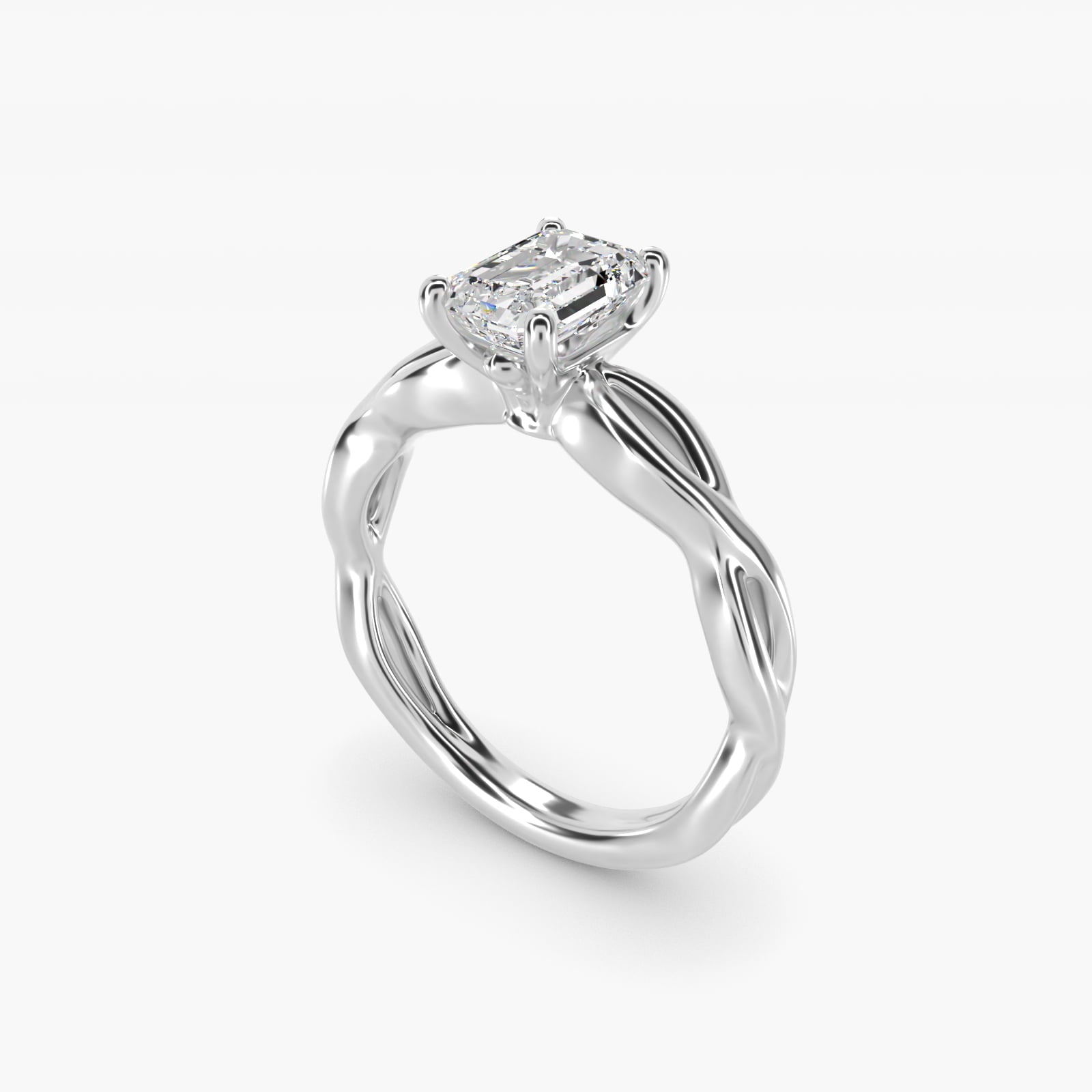 Infinity Solitaire Engagement Ring In 18k White Gold By James Allen - Emerald Center