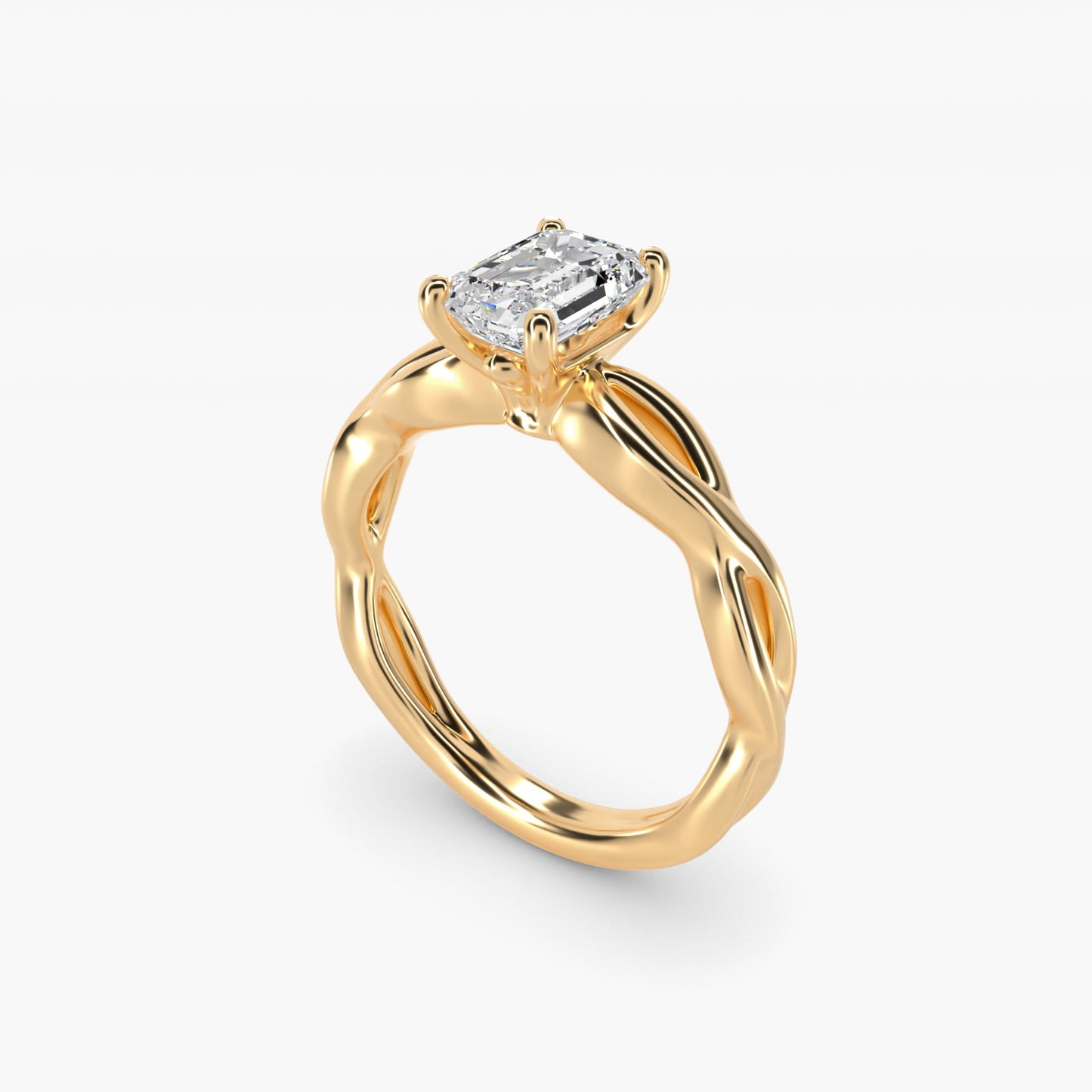 Infinity Solitaire Engagement Ring In 14K Yellow Gold By James Allen - Emerald Center