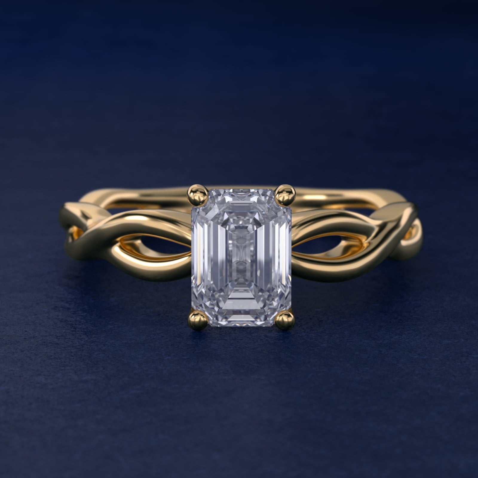 Infinity Solitaire Engagement Ring In 14K Yellow Gold By James Allen - Emerald Center