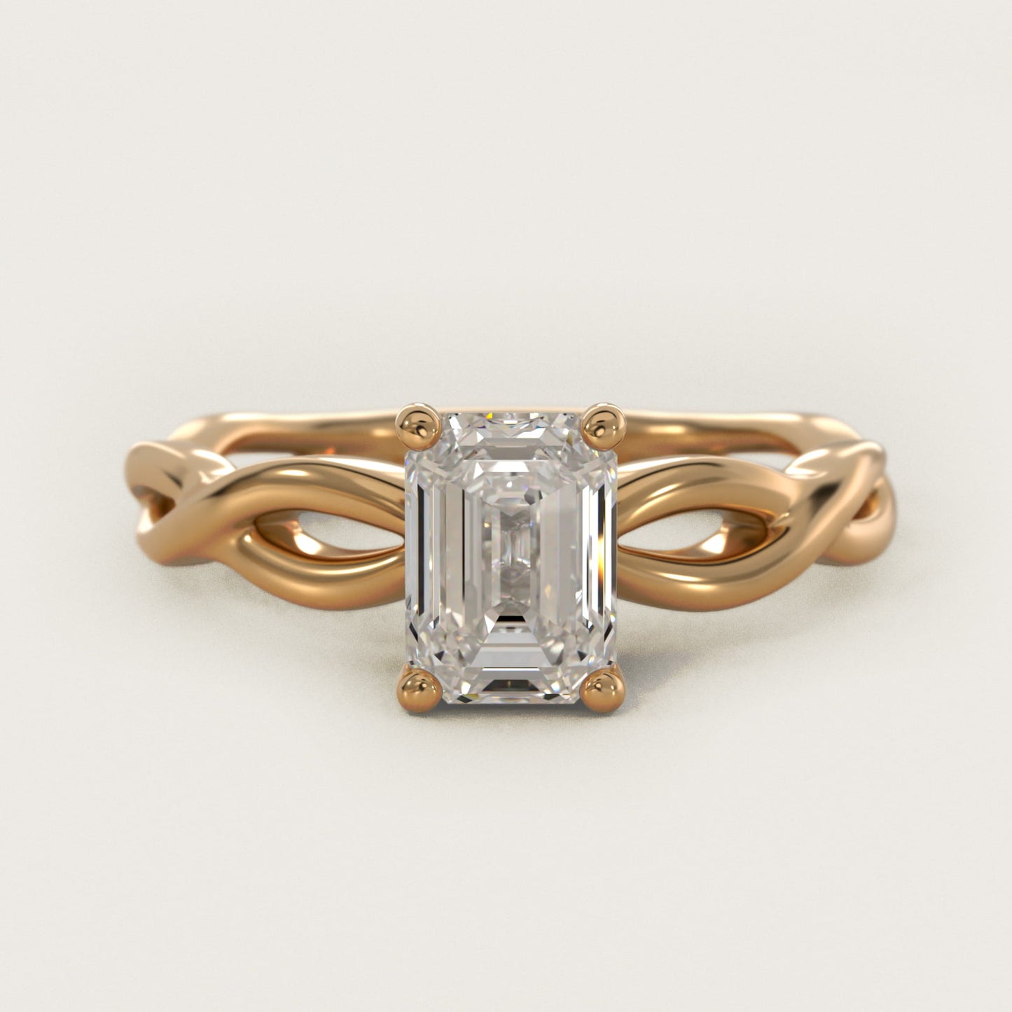 Infinity Solitaire Engagement Ring In 14K Yellow Gold By James Allen - Emerald Center