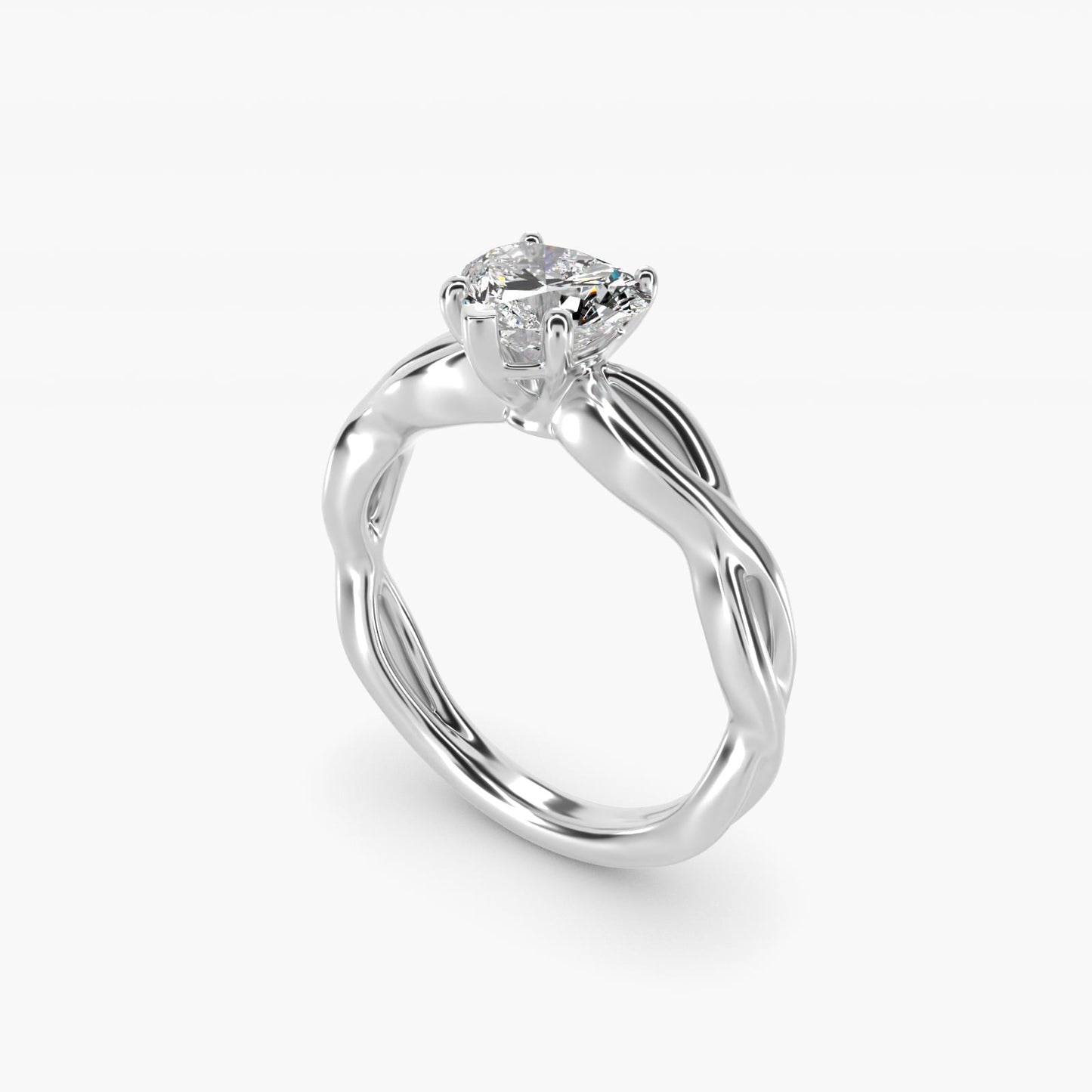 Infinity Solitaire Engagement Ring In Platinum By James Allen - Heart Center