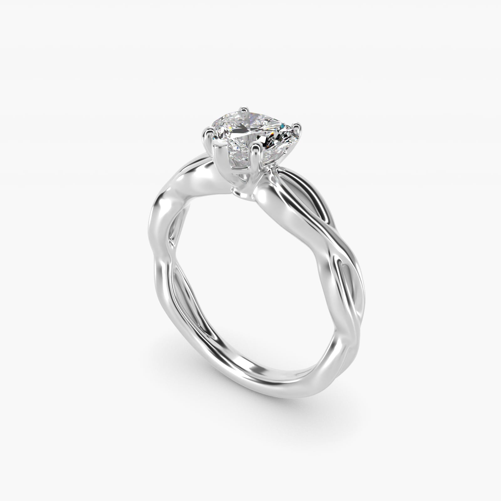 Infinity Solitaire Engagement Ring In Platinum By James Allen - Heart Center