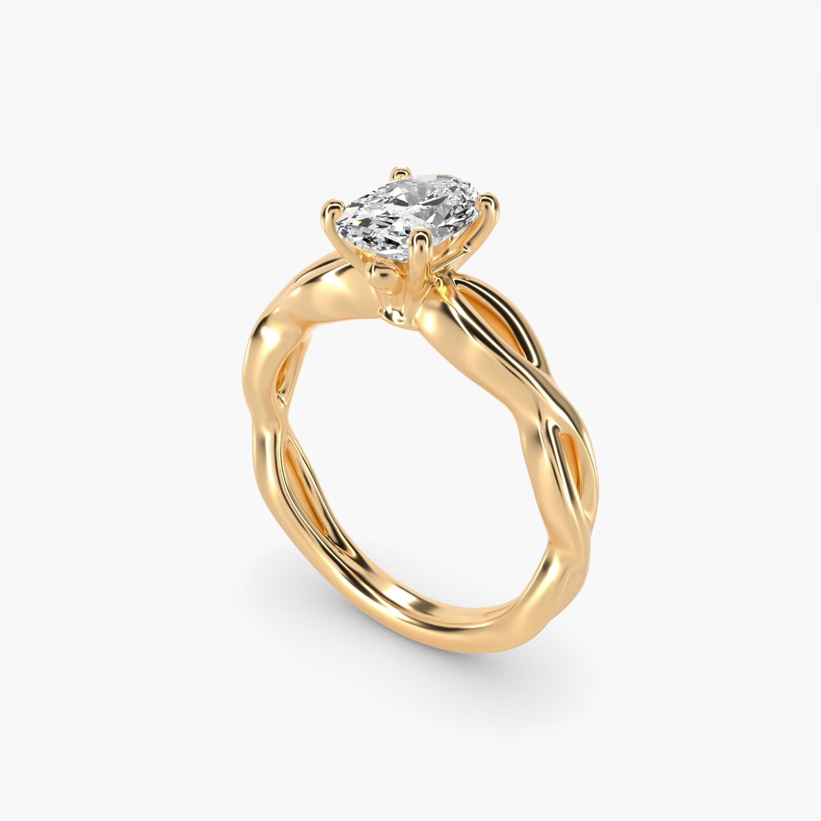 Infinity Solitaire Engagement Ring In 18k Yellow Gold By James Allen - Oval Center