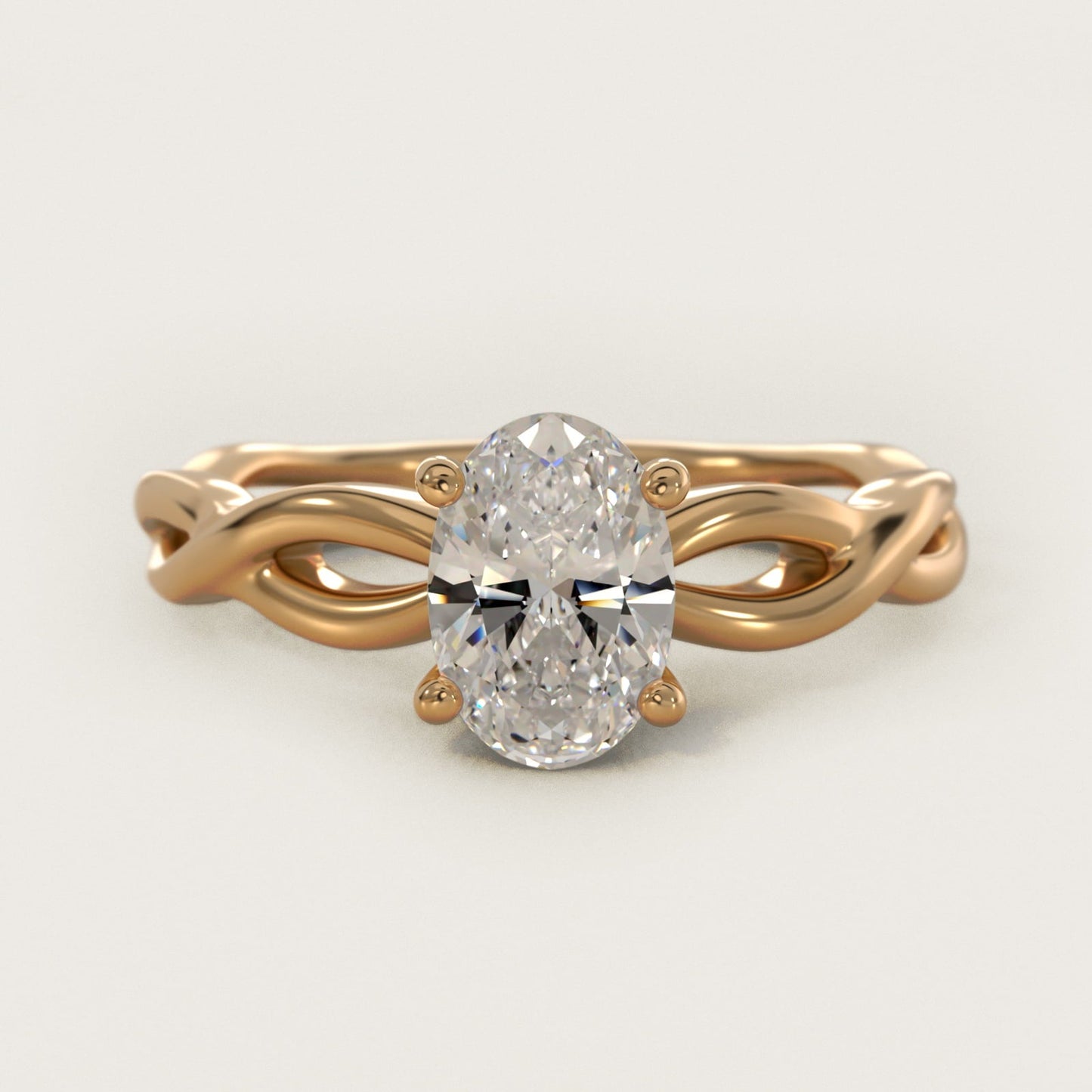 Infinity Solitaire Engagement Ring In 18k Yellow Gold By James Allen - Oval Center