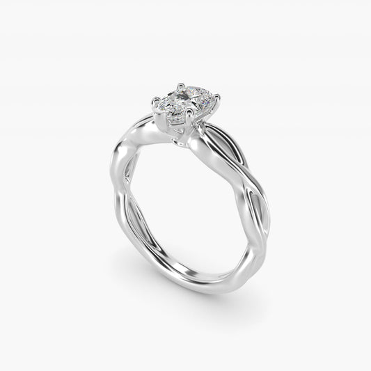 Infinity Solitaire Engagement Ring In Platinum By James Allen - Pear Center