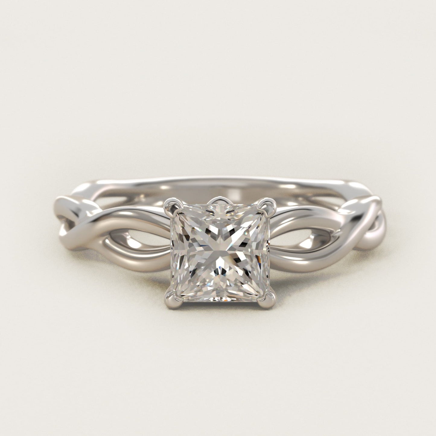 Infinity Solitaire Engagement Ring In Platinum By James Allen - Princess Center