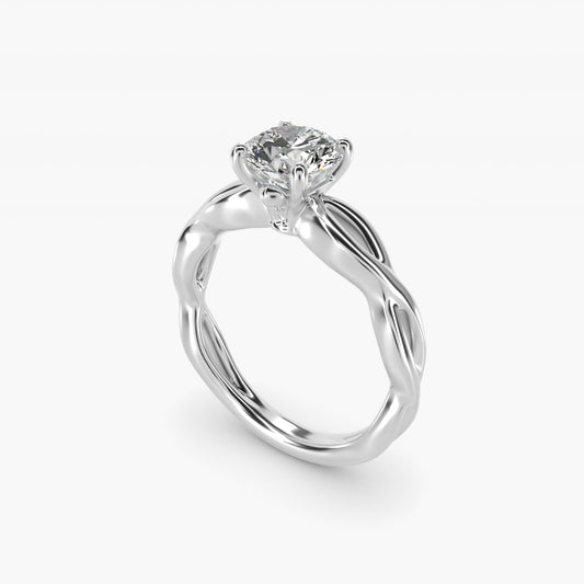 Infinity Solitaire Engagement Ring In Platinum By James Allen - Round Center