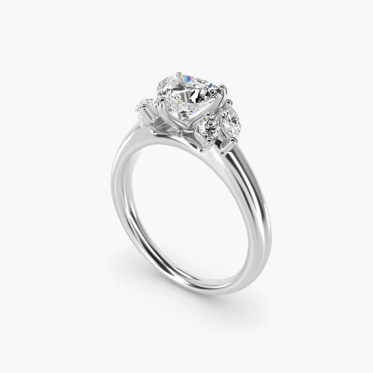 J'adore Le Jardin Diamond Engagement Ring in Platinum (1/5 ct. tw.) - Heart Center
