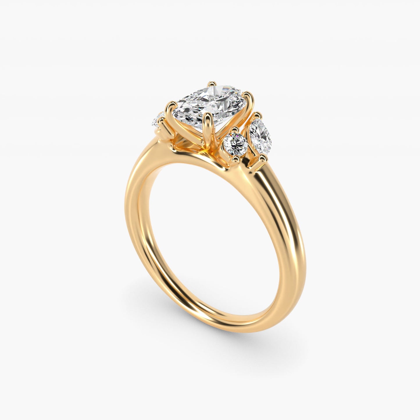 J'adore Le Jardin Diamond Engagement Ring in 14k Yellow Gold (1/5 ct. tw.) - Oval Center