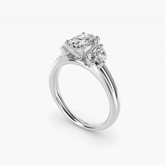 J'adore Le Jardin Diamond Engagement Ring in Platinum (1/5 ct. tw.) - Oval Center