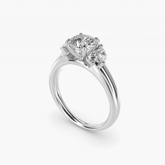 J'adore Le Jardin Diamond Engagement Ring in 14k White Gold (1/5 ct. tw.) - Round Center