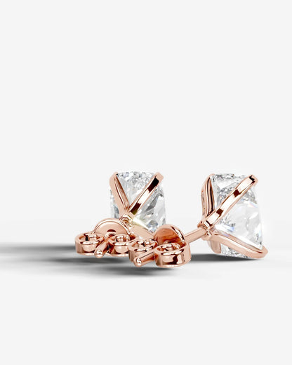 Jamie Lab Grown Diamond Earrings Elongated Cushion - Rose Gold