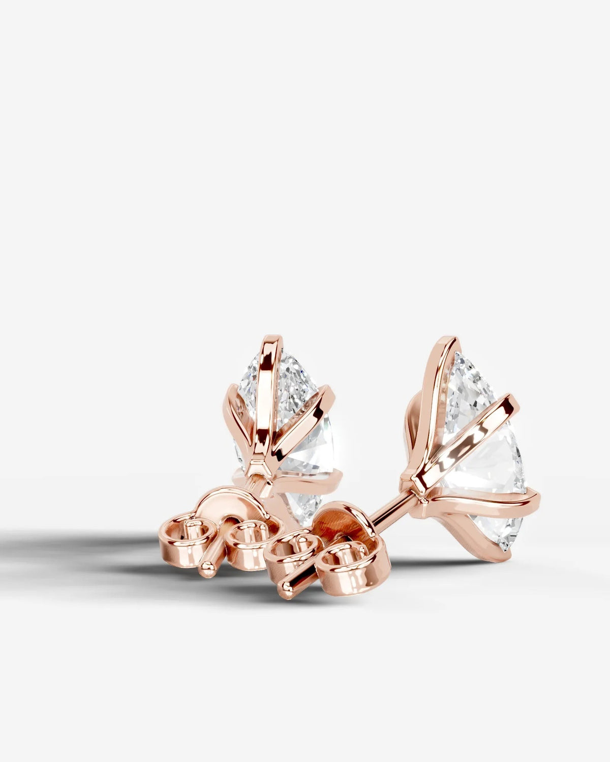 Jamie Lab Grown Diamond Earrings Marquise - Rose Gold
