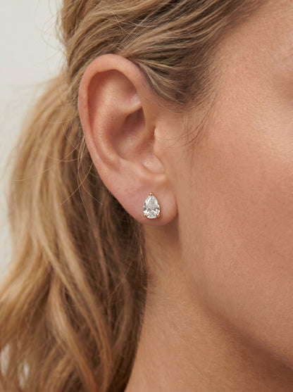 Jamie Lab Grown Diamond Earrings Pear - Rose Gold