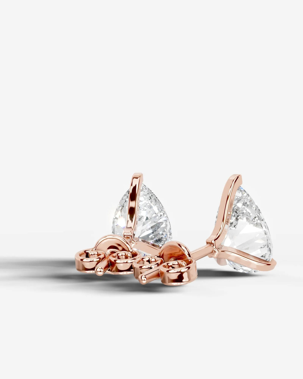 Jamie Lab Grown Diamond Earrings Pear - Rose Gold