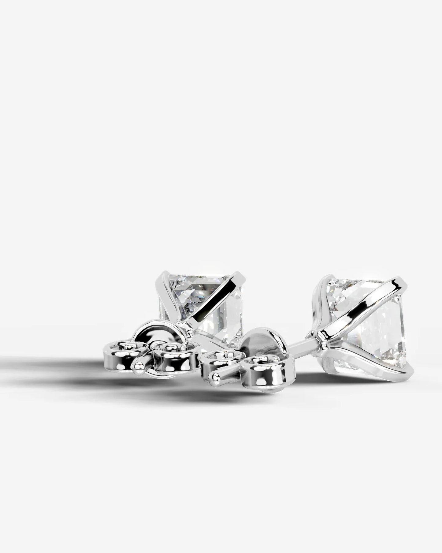 Jamie Lab Grown Diamond Earrings Asscher - Platinum