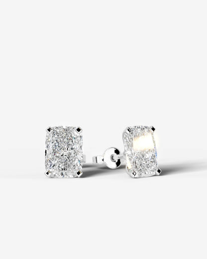 Jamie Lab Grown Diamond Earrings Elongated Cushion - White Gold
