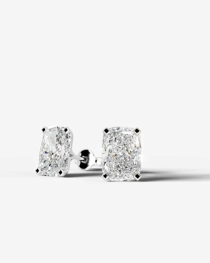 Jamie Lab Grown Diamond Earrings Elongated Cushion - White Gold