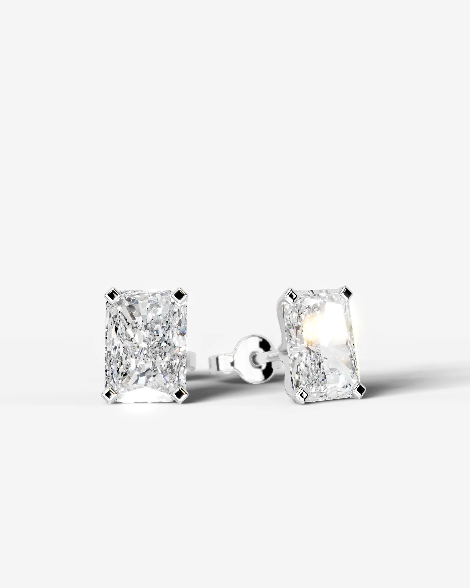 Jamie Lab Grown Diamond Earrings Elongated Radiant - Platinum