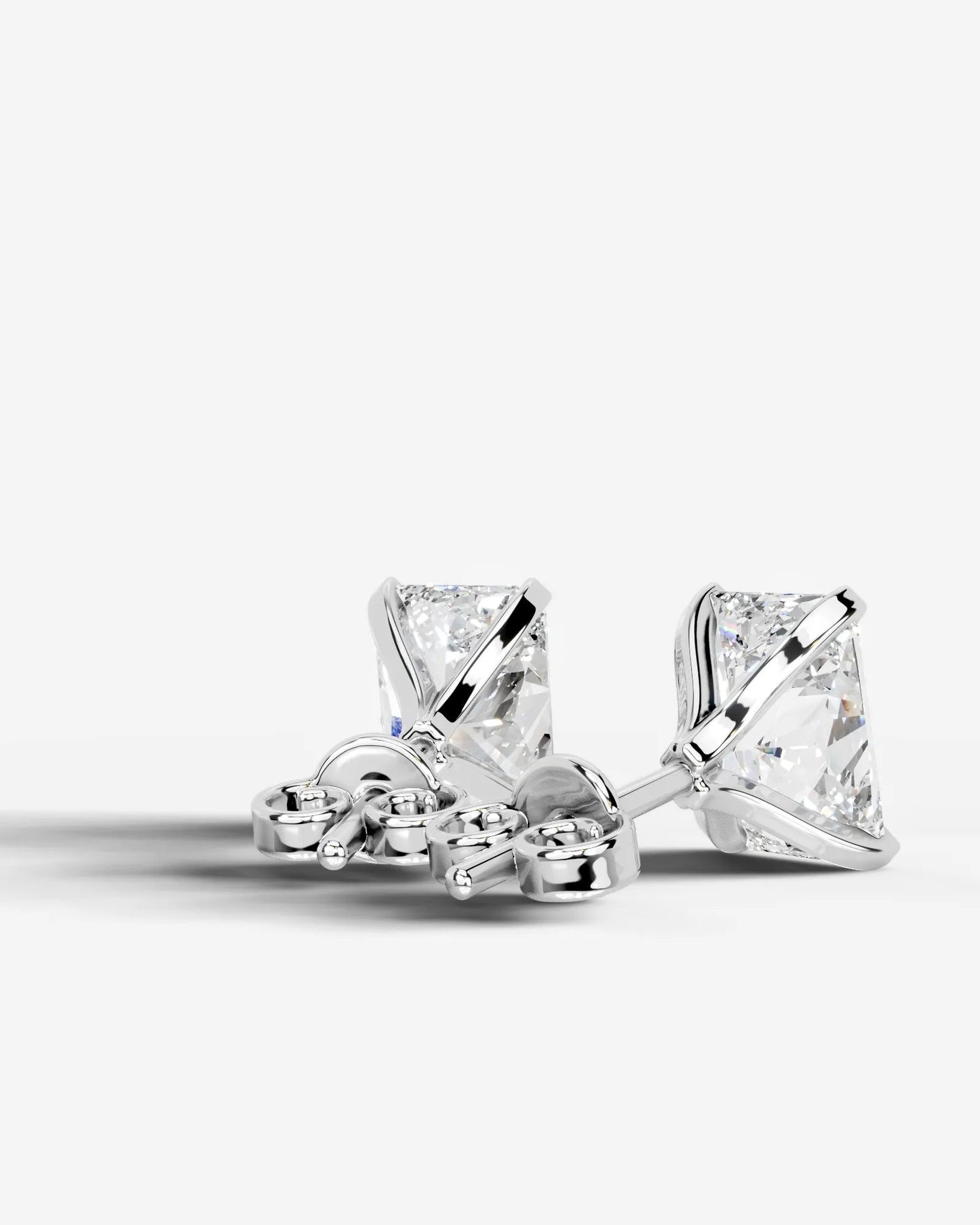 Jamie Lab Grown Diamond Earrings Elongated Radiant - Platinum