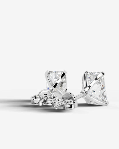 Jamie Lab Grown Diamond Earrings Elongated Radiant - White Gold