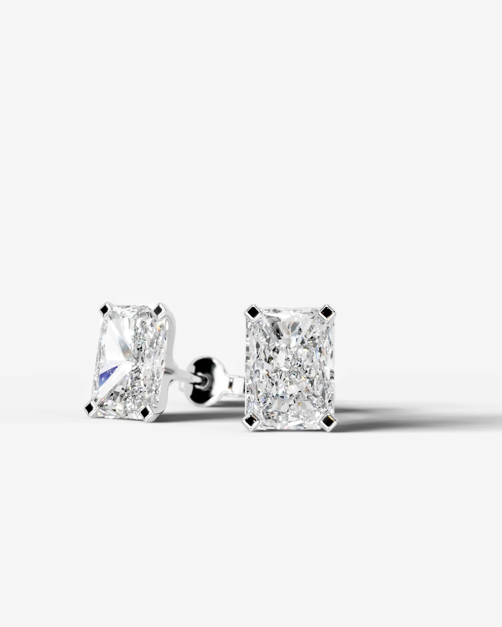 Jamie Lab Grown Diamond Earrings Elongated Radiant - Platinum