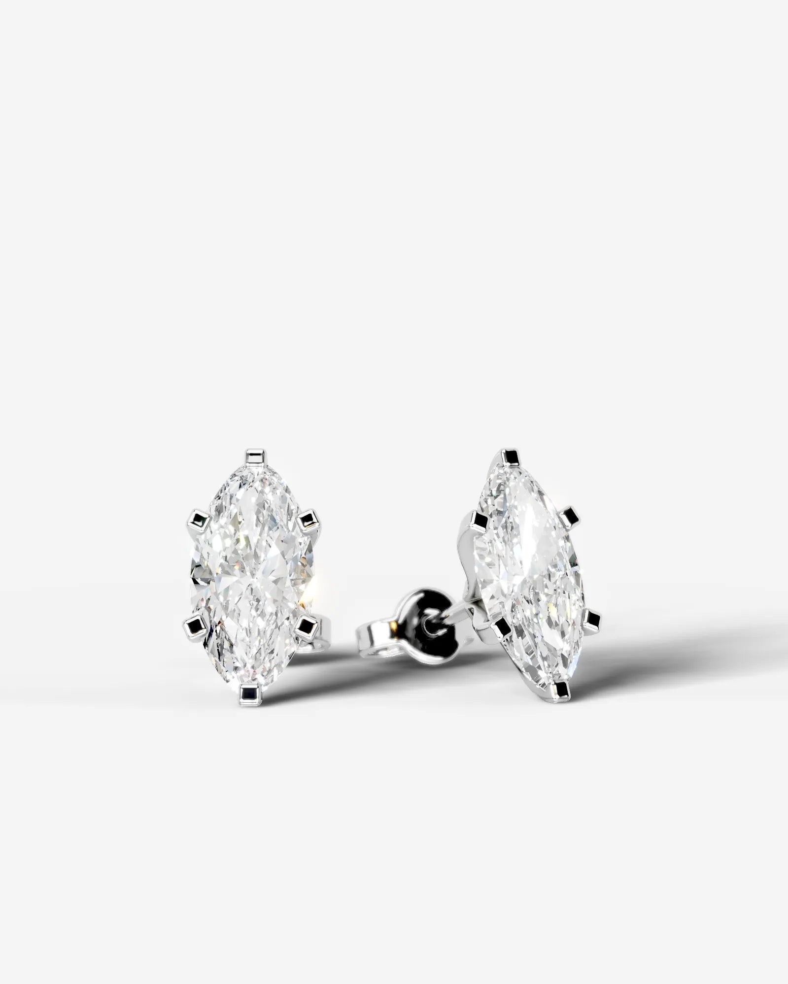 Jamie Lab Grown Diamond Earrings Marquise - Platinum
