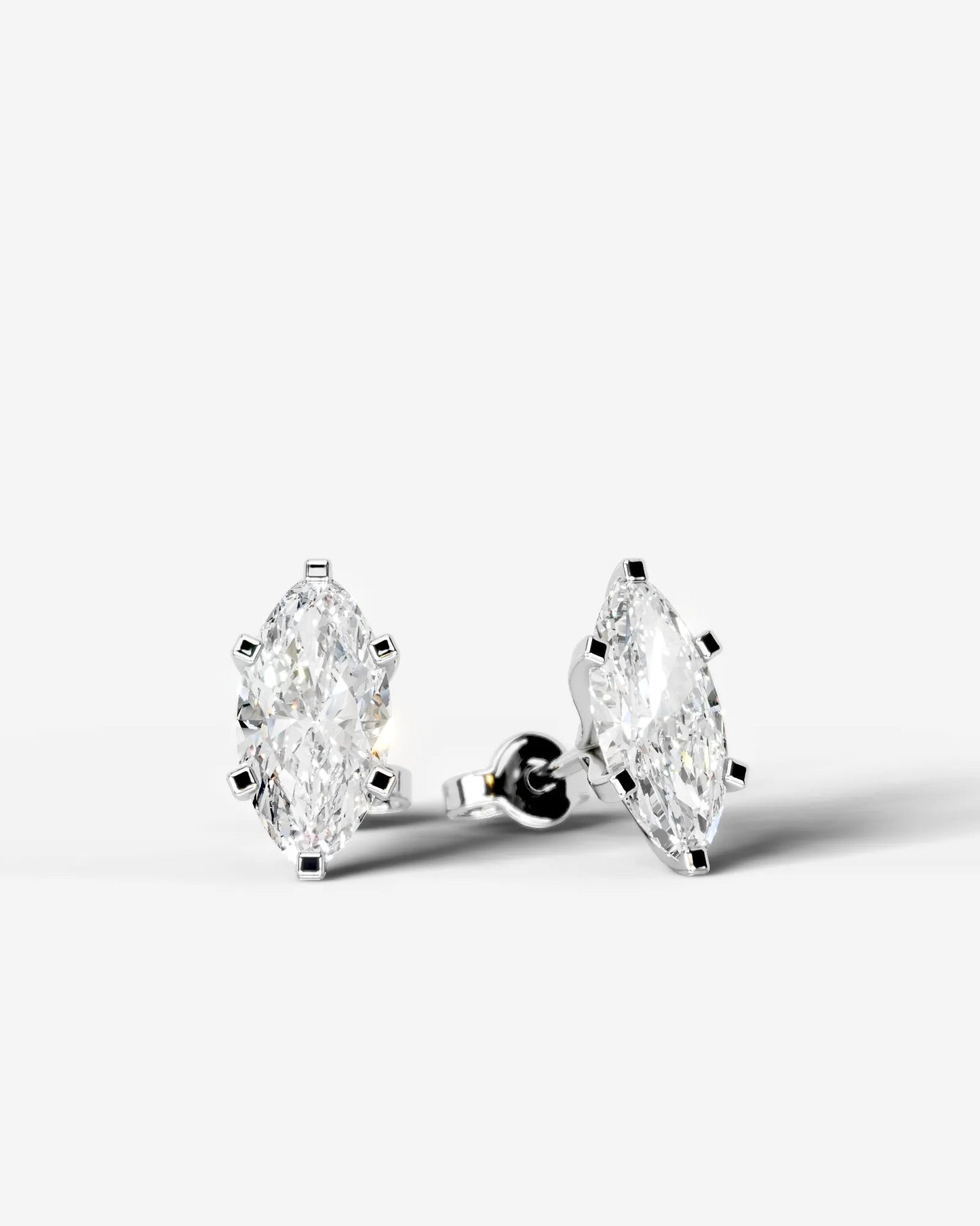 Jamie Lab Grown Diamond Earrings Marquise - White Gold