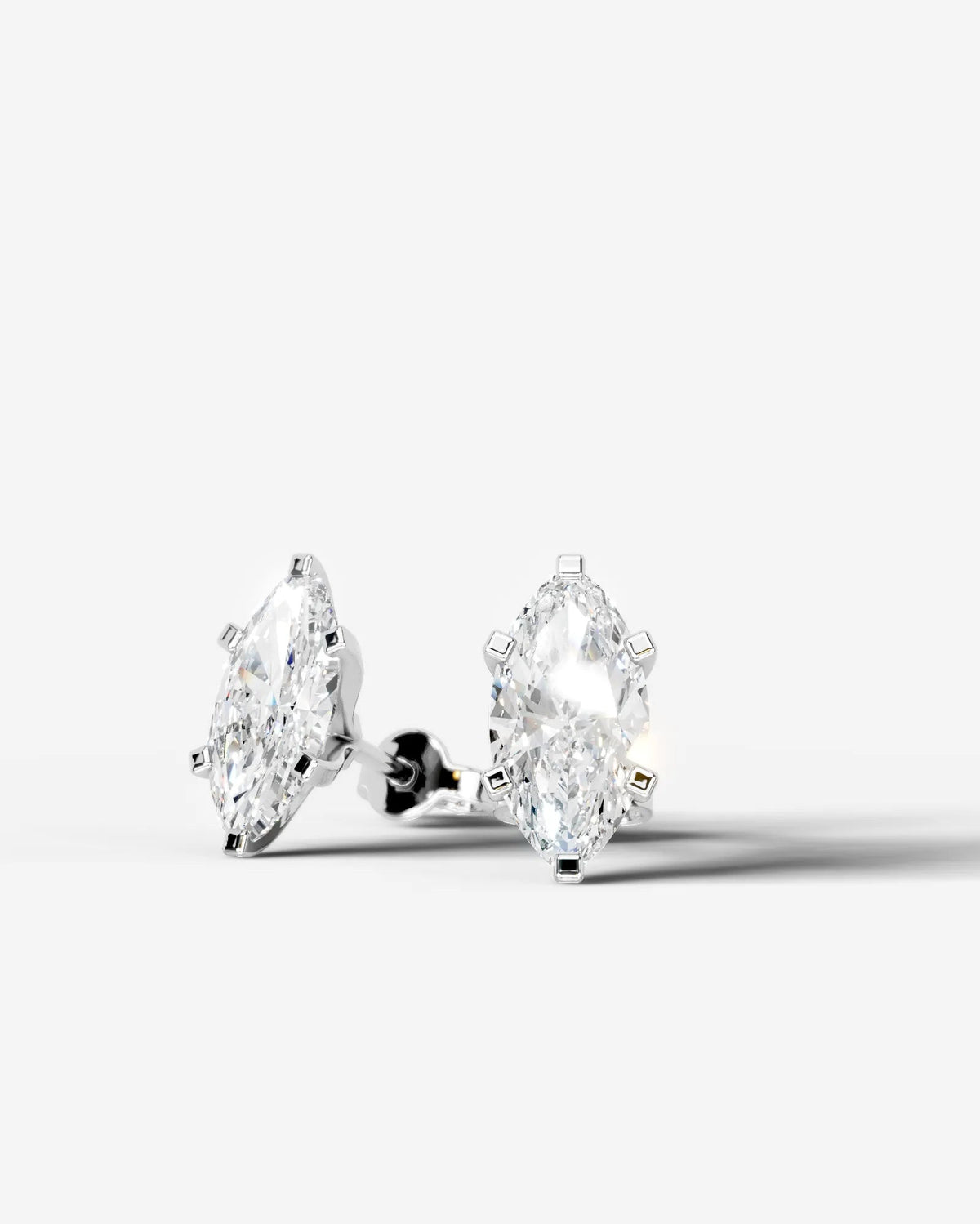 Jamie Lab Grown Diamond Earrings Marquise - Platinum