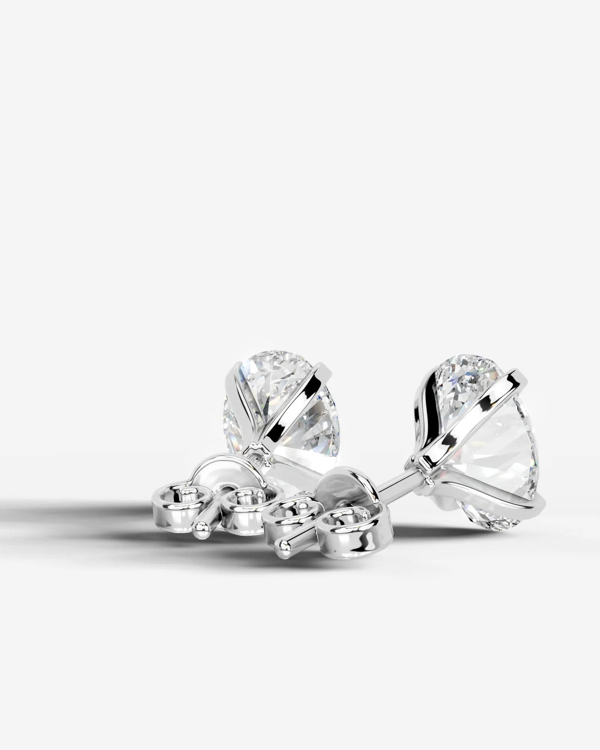 Jamie Lab Grown Diamond Earrings Oval - White Gold