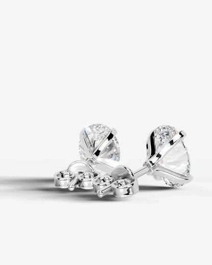 Jamie Lab Grown Diamond Earrings Oval - White Gold