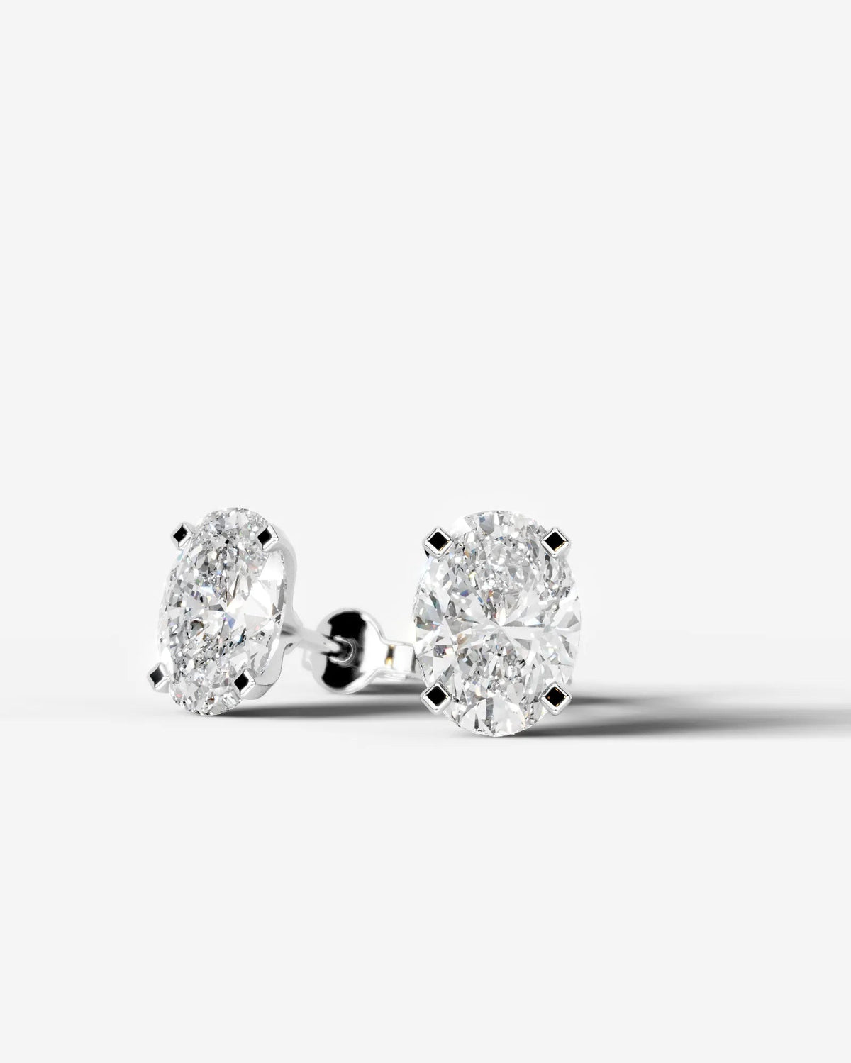 Jamie Lab Grown Diamond Earrings Oval - Platinum
