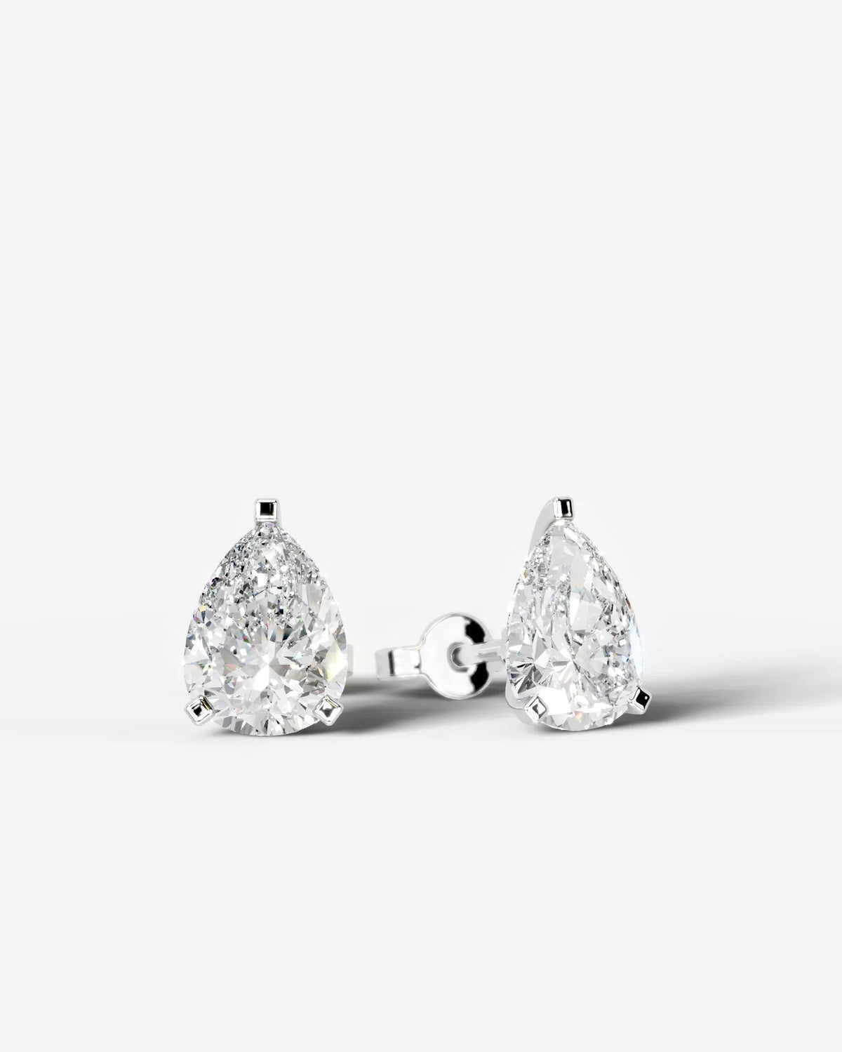 Jamie Lab Grown Diamond Earrings Pear - White Gold