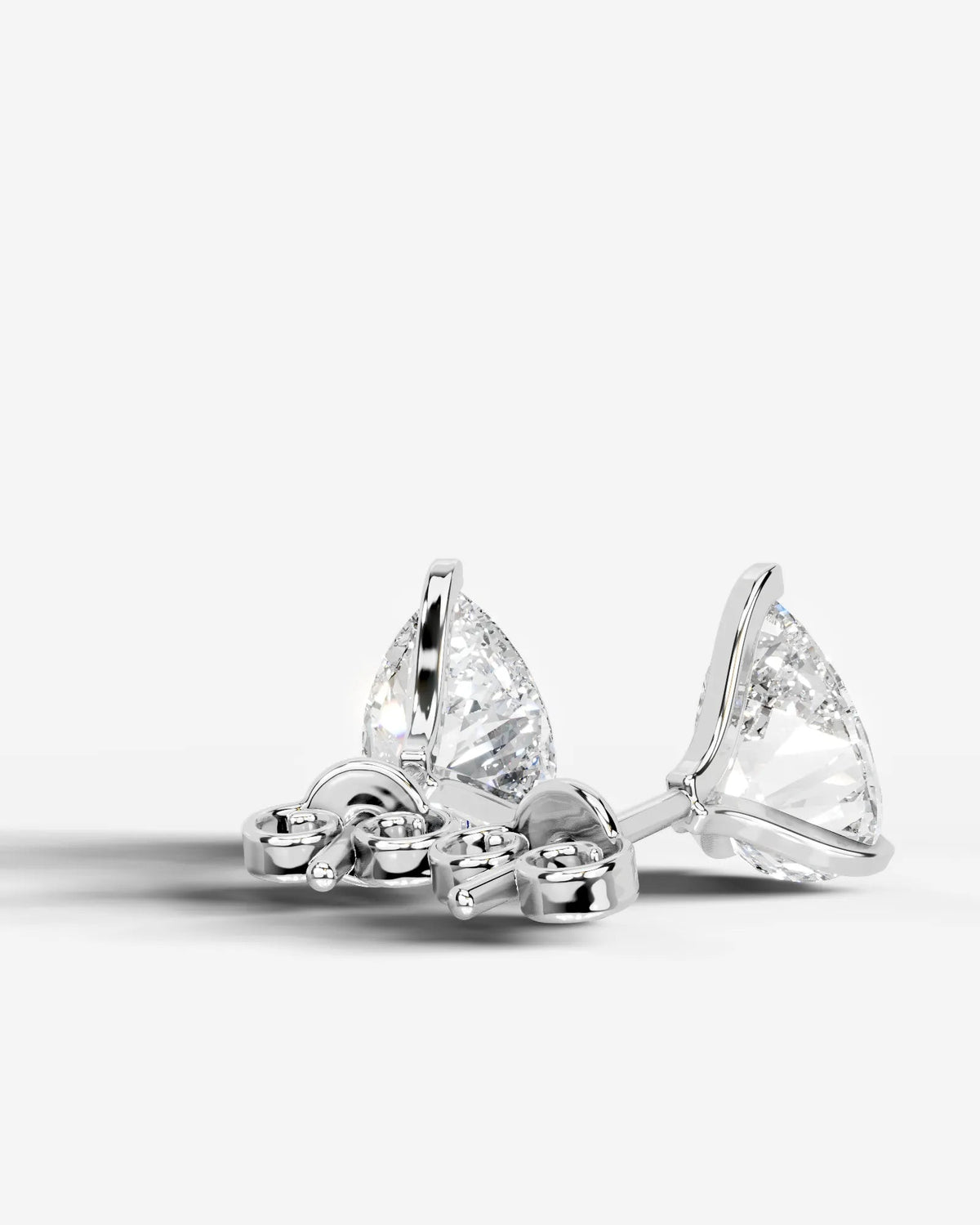 Jamie Lab Grown Diamond Earrings Pear - White Gold