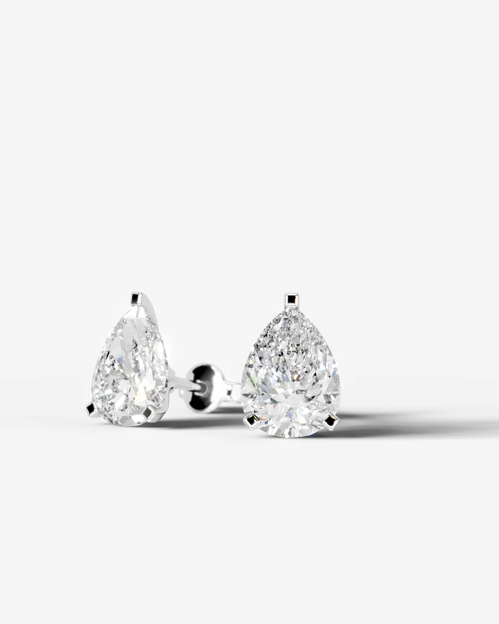 Jamie Lab Grown Diamond Earrings Pear - Platinum