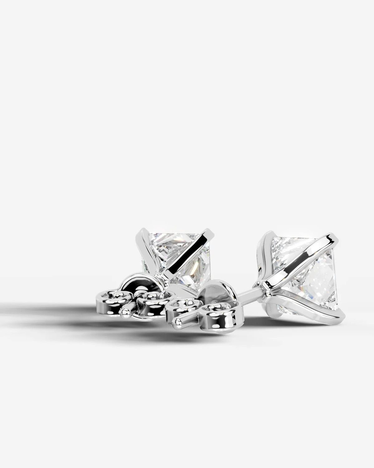 Jamie Lab Grown Diamond Earrings Princess - White Gold