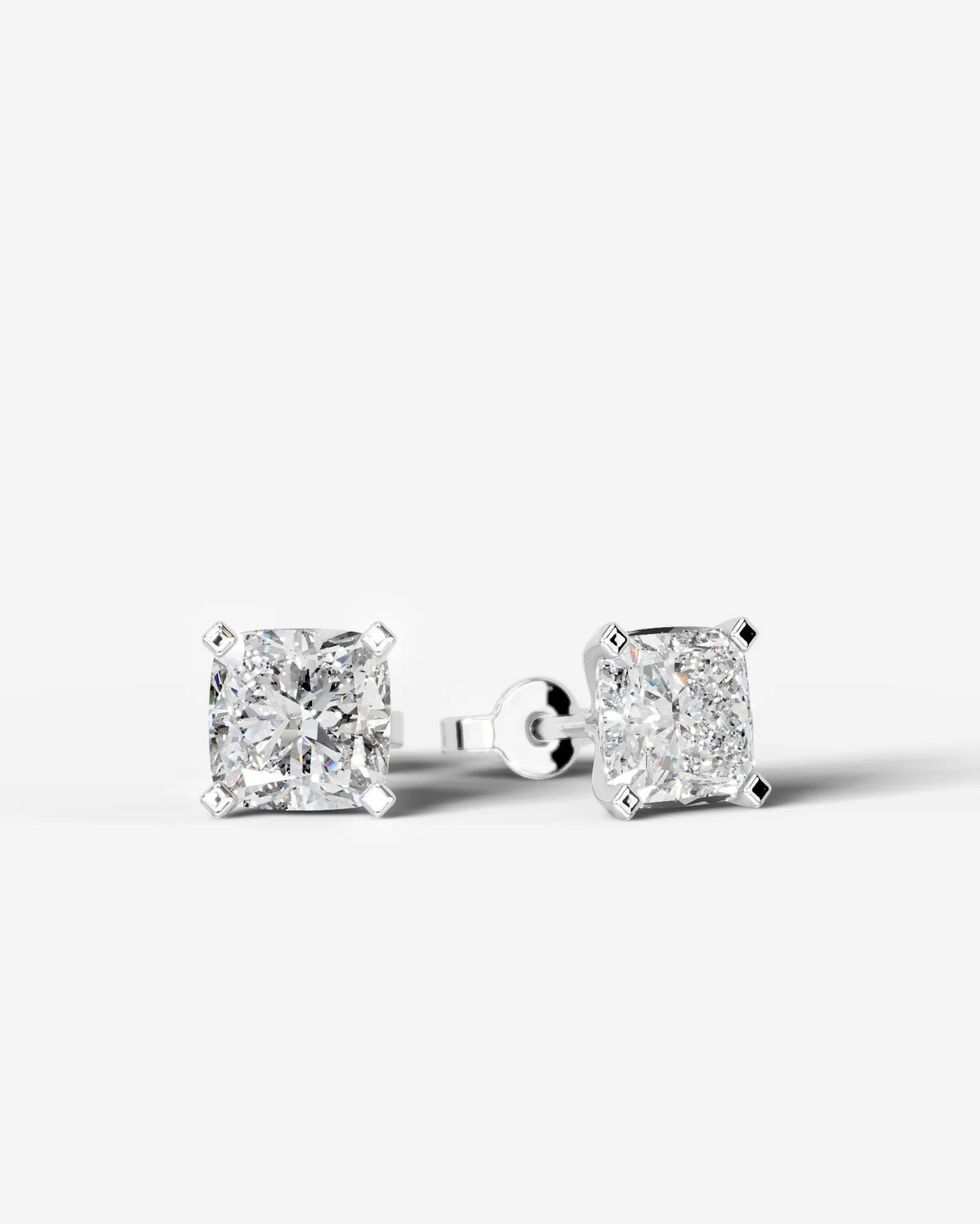 Jamie Lab Grown Diamond Earrings Square Cushion - White Gold