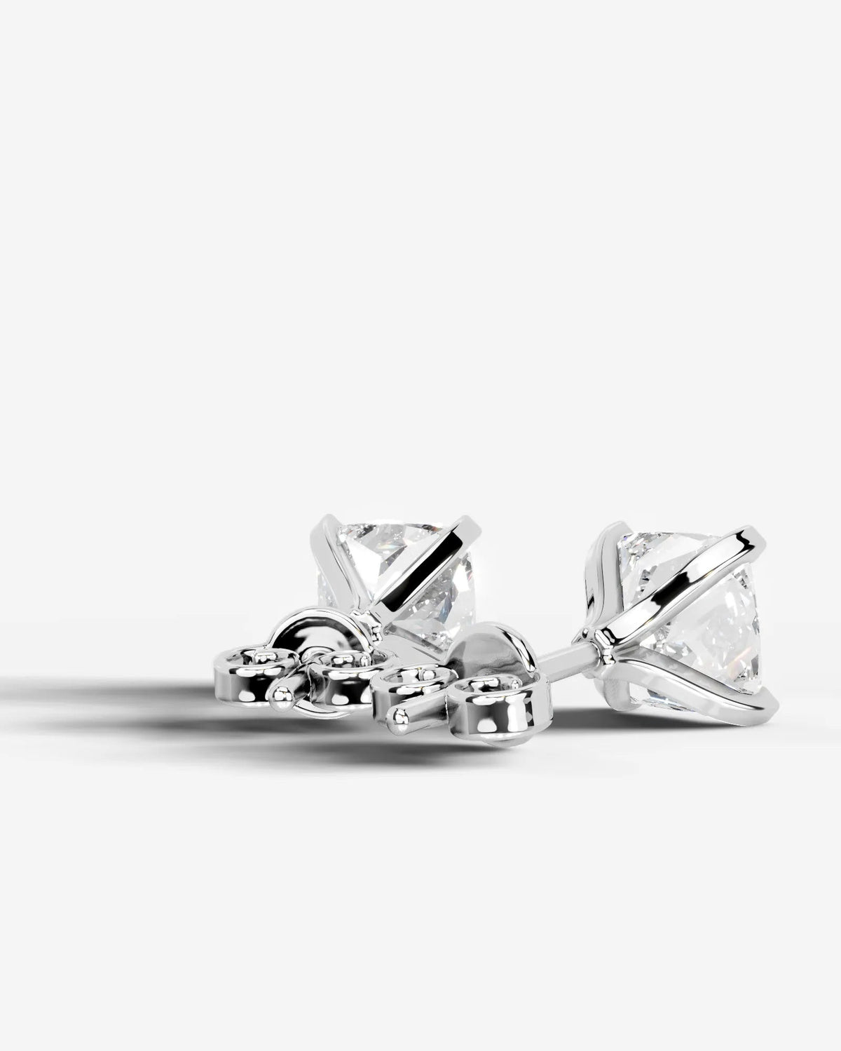 Jamie Lab Grown Diamond Earrings Square Cushion - White Gold