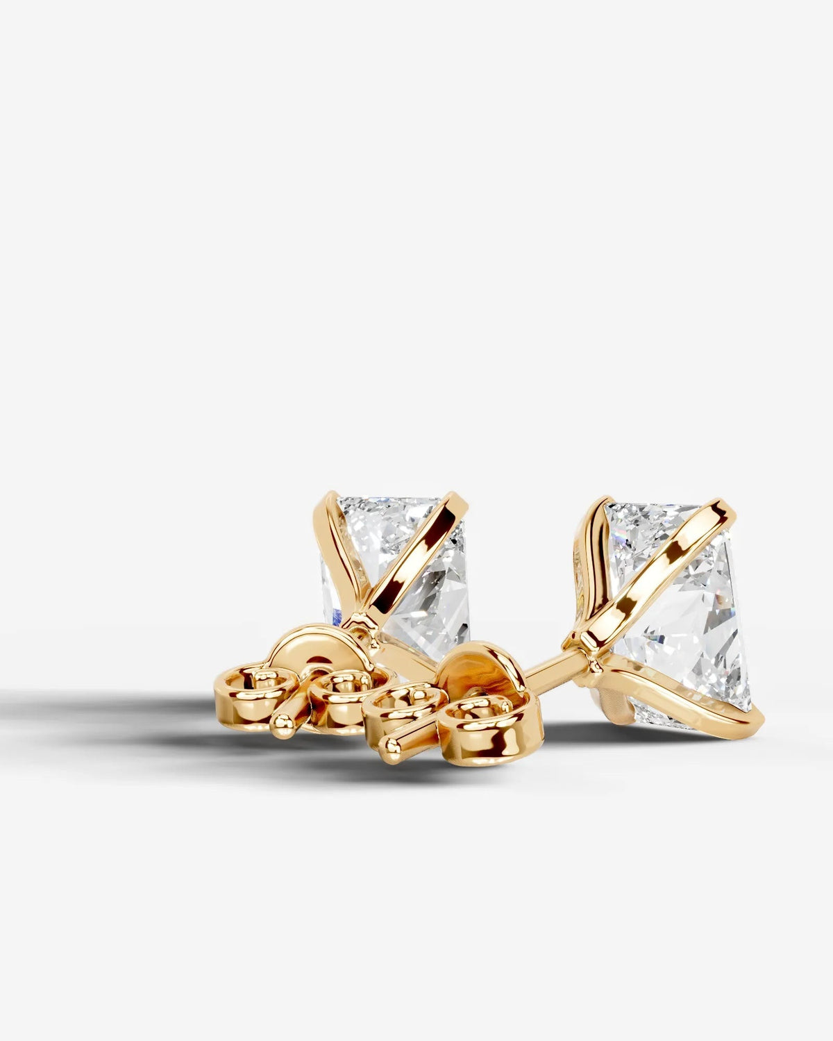 Jamie Lab Grown Diamond Earrings Elongated Radiant - Yellow Gold