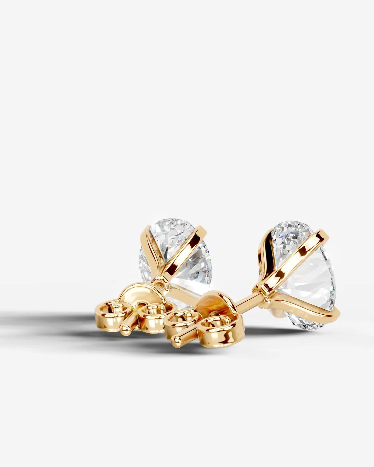 Jamie Lab Grown Diamond Earrings Oval - Yellow Gold